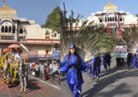 कलश पूजन के बाद निकली यात्रा, रंगोली से सजे मार्ग